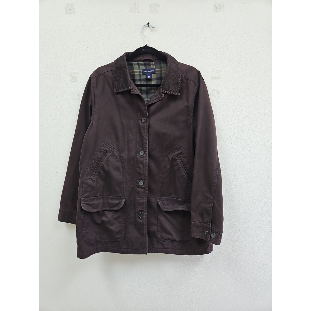 Vintage Lands end barn chore jacket Field Coat Women's L 14-16